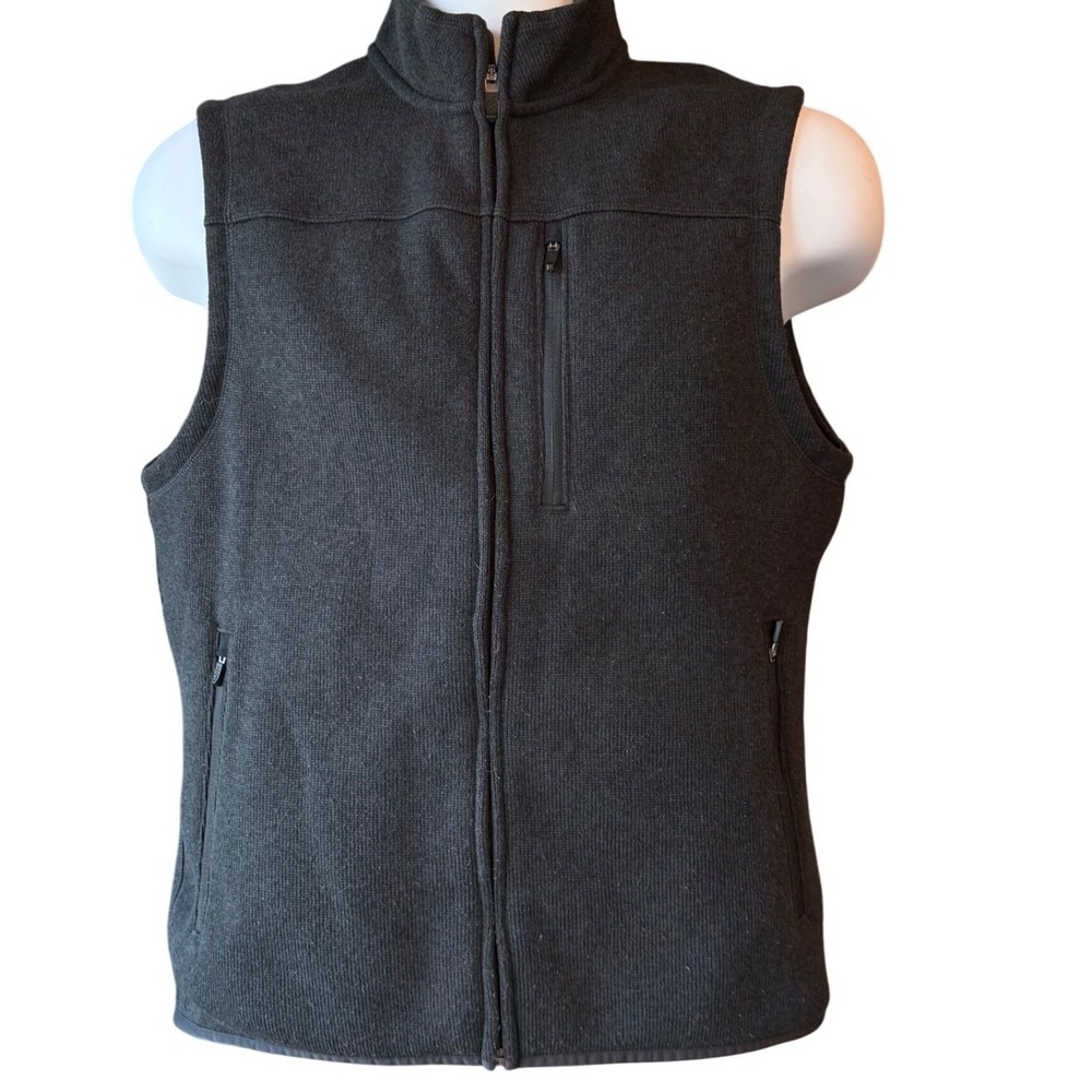 Rhone Fleece Vest Mens Size Small Black Full Zip Performance Athletic